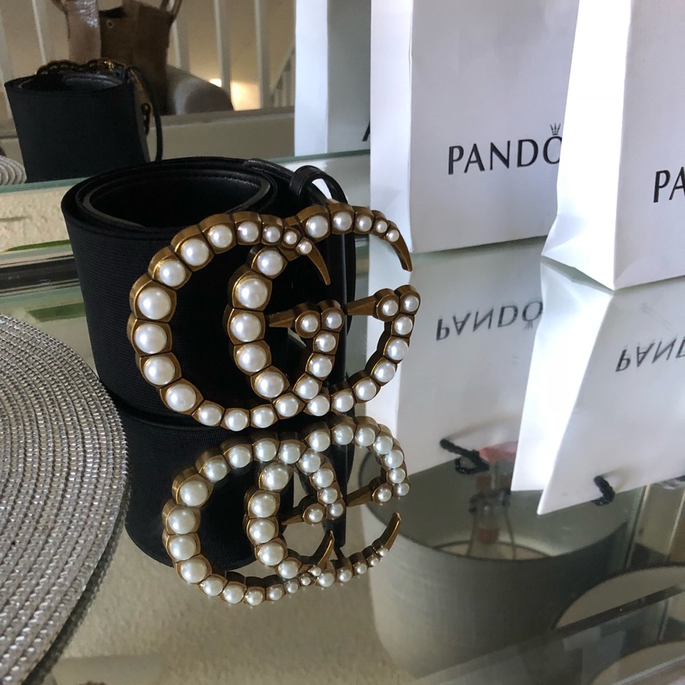 Wide waist G Pearl Belt (M-L)